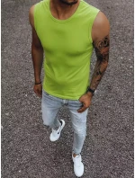 Pánske tričko bez rukávov bez potlače svetlozelené FashionStreet RX4917 Pánske tričko bez rukávov bez potlače svetlozelené FashionStreet RX4917