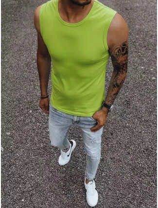 Pánske tričko bez rukávov bez potlače svetlozelené FashionStreet RX4917 Pánske tričko bez rukávov bez potlače svetlozelené FashionStreet RX4917