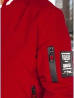Pánska prechodná bunda bomber červená FashionStreet TX5014 Pánska prechodná bunda bomber červená FashionStreet TX5014