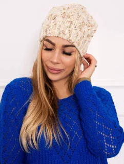 Fleecová čiapka Roksana K209 ecru