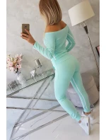 Súprava s dvojitými pruhmi mäta