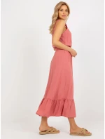 Šaty D73761R30391A tmavo ružové