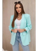 Bunda s klopami elegantná mätová