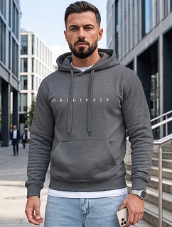 Pánska mikina s kapucňou a potlačou ORIGINALS, tmavošedá, FashionStreet NX5151BX