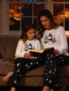 Cornette Detské dievčenské pyžamo 977/189 Snowy Day length/r Christmas 86-128