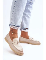 Klasyczne Mokasyny Damskie Beżowe Cortez