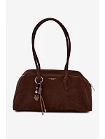 Eko Semišová Taška S Přívěskem Čokoládová Noelia