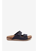 Dámske kožené papuče Inblu AA0005GU dark blue