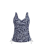 Horná časť plaviek Tankini 8474-1 Malaika modro-biela – Anita Classix
