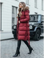 Dámska prešívaná zimná bunda s kožušinou STYLEBELLA červená FashionStreet TY5008 Dámska prešívaná zimná bunda s kožušinou STYLEBELLA červená FashionStreet TY5008