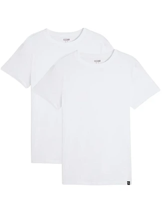 Pánske tričko Puma Everyday Crew Neck Tee, 2 ks, biele, 947245 02 Pánske tričko Puma Everyday Crew Neck Tee, 2 ks, biele, 947245 02