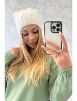 Fleecová čiapka Iwona K221 biela