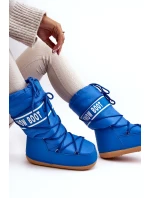 Damskie Wysokie Śniegowce Niebieskie Venila