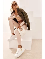 Sneakersy Damskie Na Platformie Z Zawieszkami Białe Tivissa