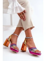 Sandały Damskie Na Słupku D&A CR920 Multikolor