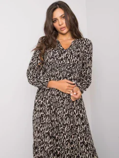 Šaty D73771M30225A1EN čierna béžová