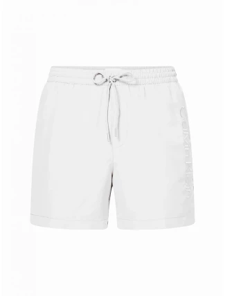 Pánske kúpacie kraťasy KM00718 YCD biele - Calvin Klein Pánske kúpacie kraťasy KM00718 YCD biele - Calvin Klein