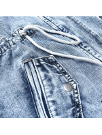 Svetlomodrá voľná dámska džínsová bunda (POP7012-K)