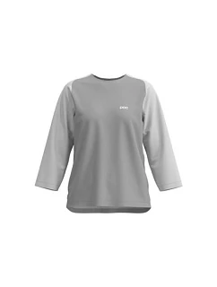 Cyklistické tričko POC W's Motion Air 3/4 Jersey, sivé
