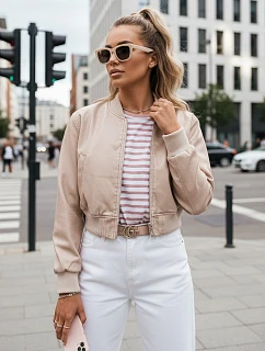 Dámska kožená bunda SANTOL TY4339 beige - FashionStreet