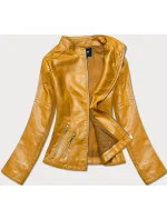 Žltá bunda ramoneska so stojačikom (B14-7)