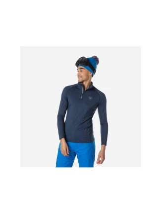 Rossignol Classique 1/2 Zip T-shirt navy blue pánske
