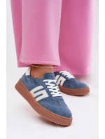 Dámské tenisky z přírodního semiše modré Delyssia