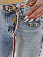 TRENDIFIX dámske skinny džínsy s opaskom modré FashionStreet UY2481