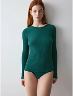 Blúzka Versatile Rib Top LSL zelená Green – TRIUMPH Blúzka Versatile Rib Top LSL zelená Green – TRIUMPH