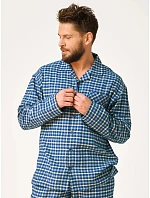 Pyžamo Key MNS 404 B26 s dlhými rukávmi, veľkosti M–2XL, na zapínanie Pyžamo Key MNS 404 B26 s dlhými rukávmi, veľkosti M–2XL, na zapínanie