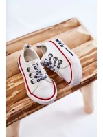 Dziecięce Skórzane Trampki BIG STAR KK374040 Białe