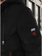 Pánska zimná bunda s kapucňou čierna FashionStreet TX5087z