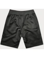 Čierne pánske kraťasy s potlačou (8K1120-3)