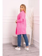 Sveter s netopierími rukávmi svetlo ružový
