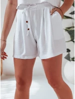 Dámske látkové šortky SUMMER TRIP white FashionStreet SY0438