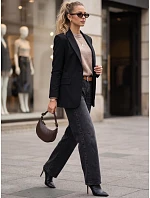Dámske baggy džínsy s opaskom, čierne, FashionStreet UY3117
