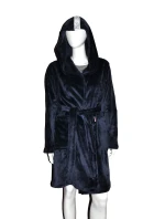 Krátky dámsky župan De Lafense 626 Abigail, kapucňa Krátky dámsky župan De Lafense 626 Abigail, kapucňa