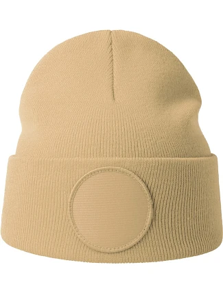 Atlantis Headwear Wind-S Circular Patch Pletená čepice patch 33.0319 beige Atlantis Headwear Wind-S Circular Patch Pletená čepice patch 33.0319 beige
