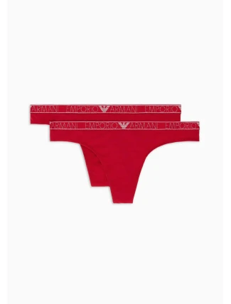 Dámske tangá 2PACK 163333 3F223 00173 červené - Emporio Armani Dámske tangá 2PACK 163333 3F223 00173 červené - Emporio Armani