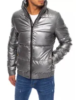 Pánska zimná bunda TX3860 Dark grey silver - Dstreet
