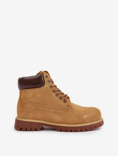 Zimné semišové topánky pre mužov Big Star OO174136 HI-POLY SYSTEM Camel