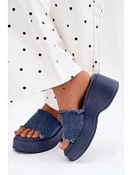 Dámské platformové sandály s džínovým vzorem Virelia