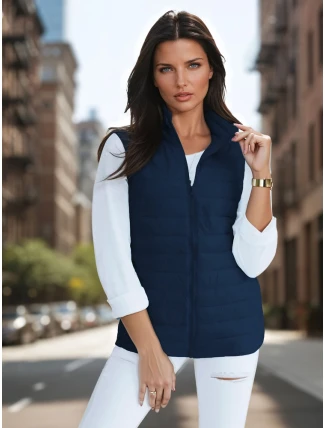 Dámska tmavomodrá vesta ROSILA FashionStreet TY2583 Dámska tmavomodrá vesta ROSILA FashionStreet TY2583