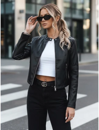 Dámska kožená bunda CHIC STYLE black FashionStreet TY3897 Dámska kožená bunda CHIC STYLE black FashionStreet TY3897