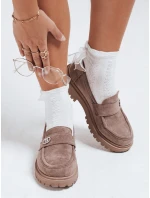 Dámske semišové béžové mokasíny FashionStreet ZY1128 Dámske semišové béžové mokasíny FashionStreet ZY1128