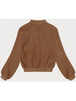 Vlnená bomber bunda karamelová (15687) Vlnená bomber bunda karamelová (15687)