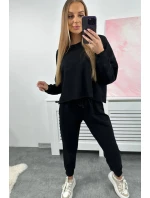 Set 2dielna mikina + nohavice Čierna