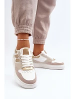Damskie Niskie Sneakersy Beżowe Regines