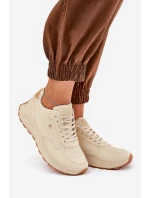 Lekkie Buty Sportowe Damskie Big Star RR274630 HI-POLY SYSTEM Beżowe