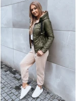 Dámska prešívaná jesenná bunda LOVE YOU zelená FashionStreet TY3836 Dámska prešívaná jesenná bunda LOVE YOU zelená FashionStreet TY3836